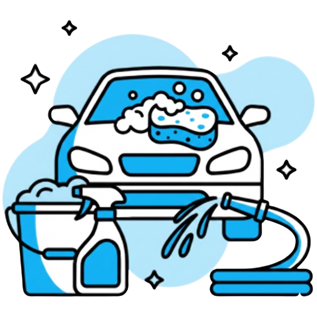 image d'une voiture qui est en lavage